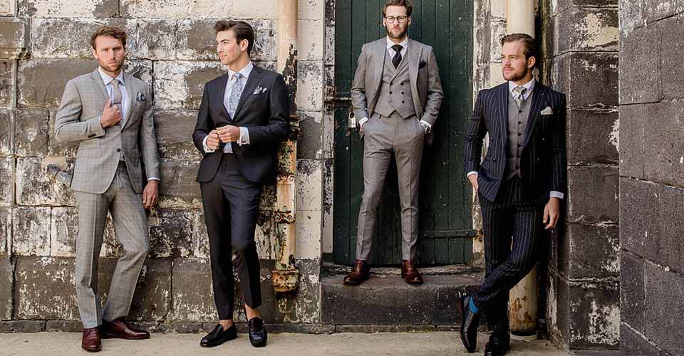 灰色、黑色、條紋西裝套裝穿搭