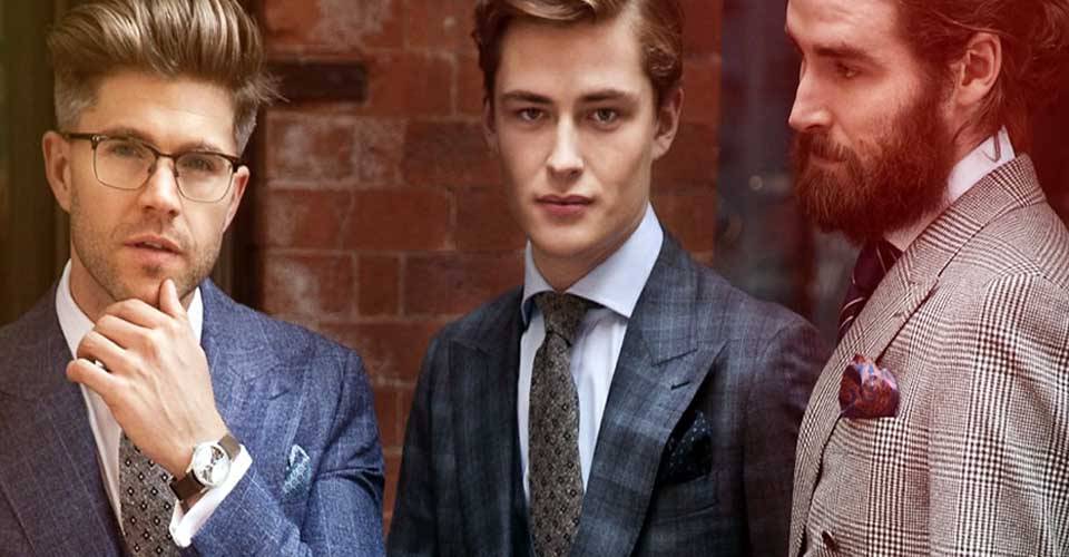 穿著手工訂製西服三位男士