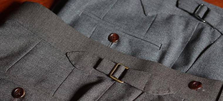 灰色英式西裝褲