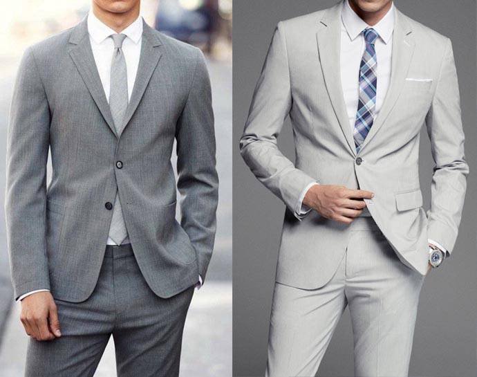 淺灰色西裝套裝