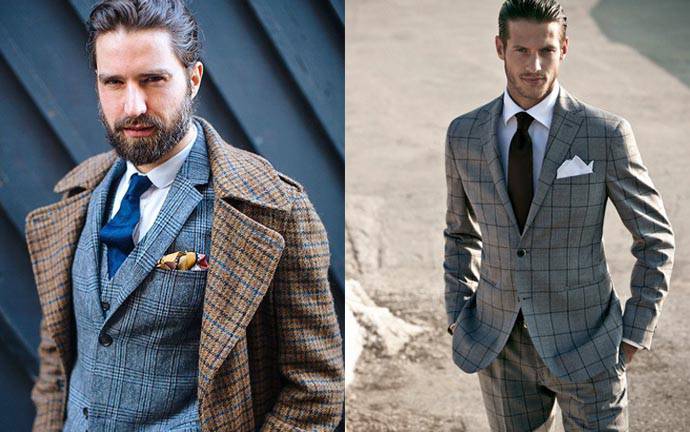 灰色格紋西裝套裝