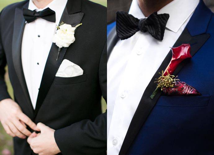 黑色及寶藍色劍領男士禮服