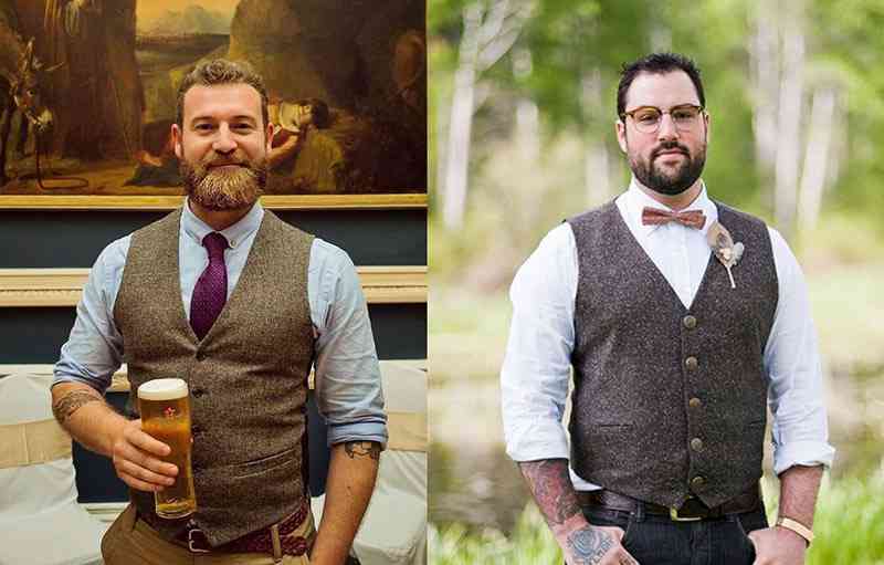 大尺碼粗毛呢背心