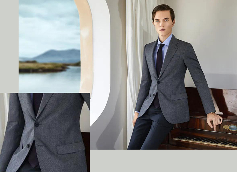 深灰素面西裝外套