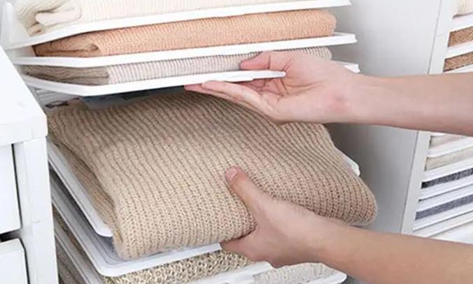 平日羊絨衫分開收納