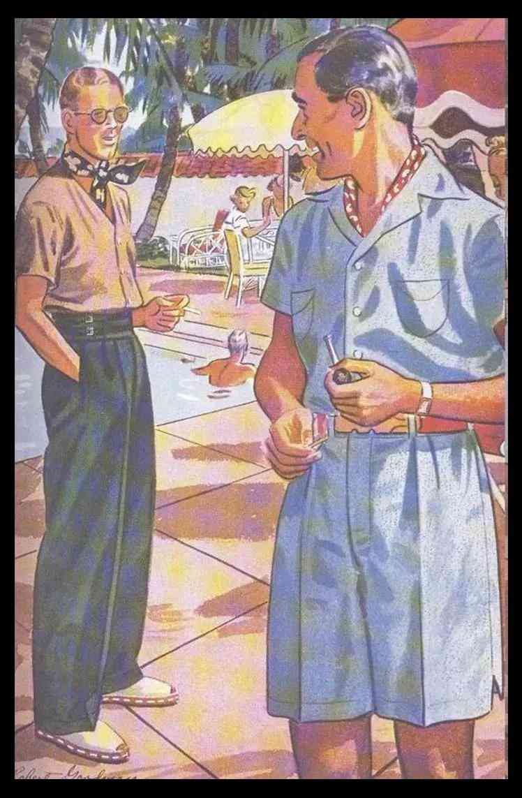 古巴領襯衫插畫