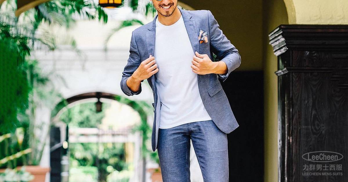 藍色涼感西裝套裝