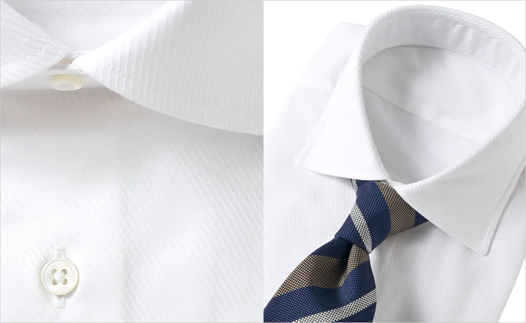 小緹花白襯衫面料-斜紋