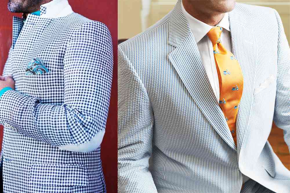 泡泡紗格紋西裝及條紋西裝