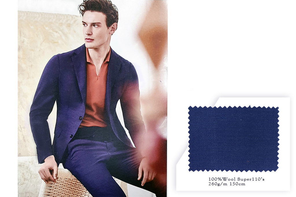 經典深藍色西裝外套及面料