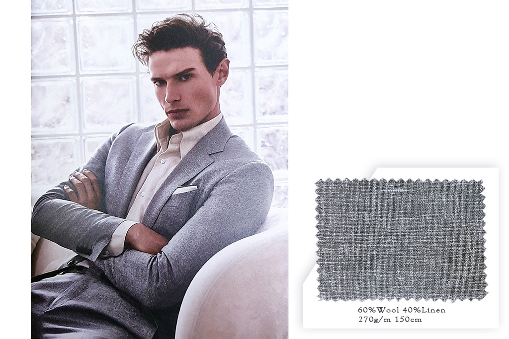 灰色西裝外套及面料