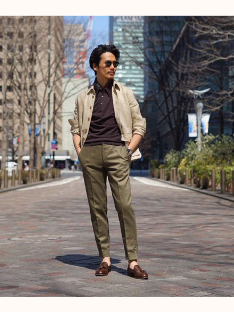 穿著復古休閒襯衫外套的男士