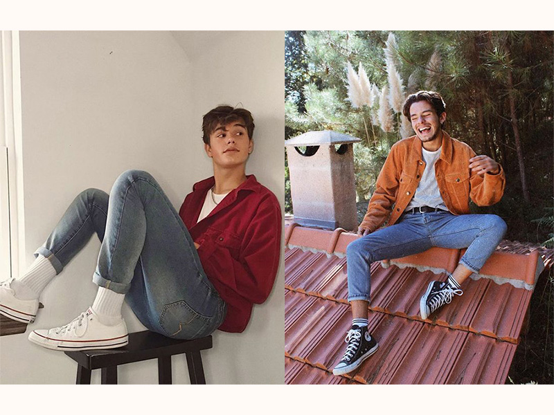 穿著亞麻面料襯衫外套的男人們