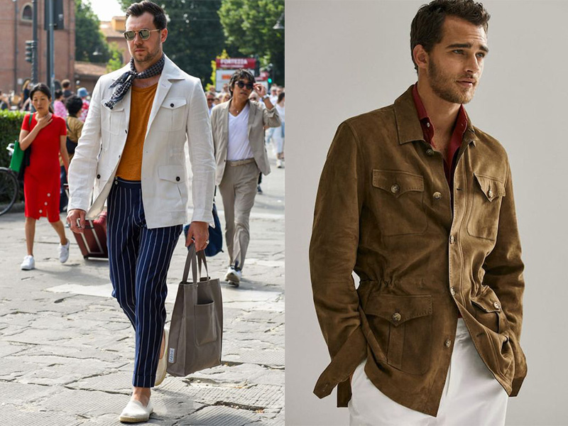 型男們穿著的襯衫外套