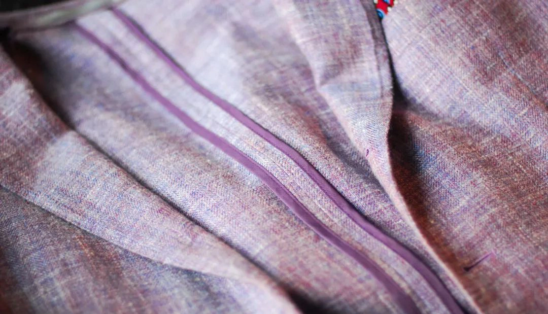 紫色格紋半裡襯西裝外套