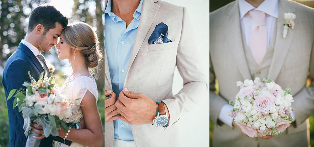 婚禮藍色西裝、淺色西裝