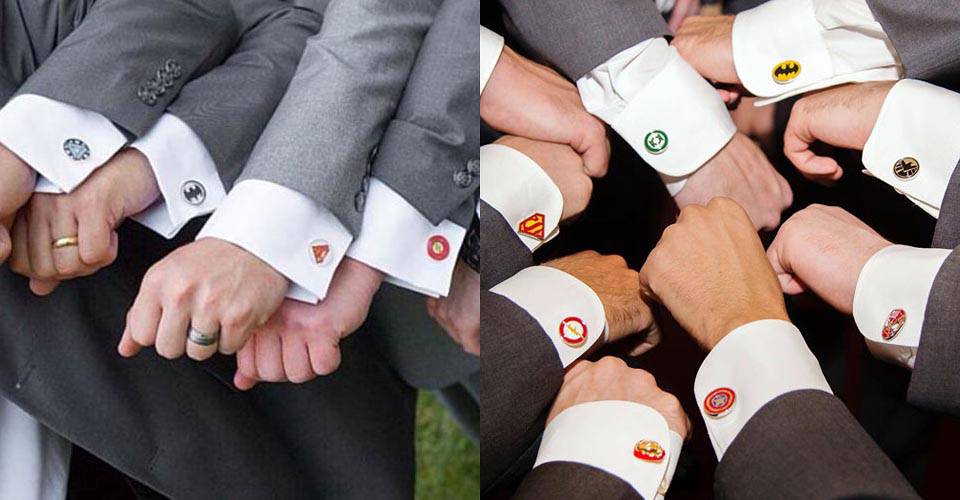 新郎繽紛彩色西裝袖釦