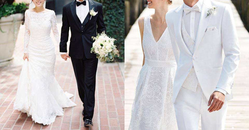 優雅的新郎與新娘