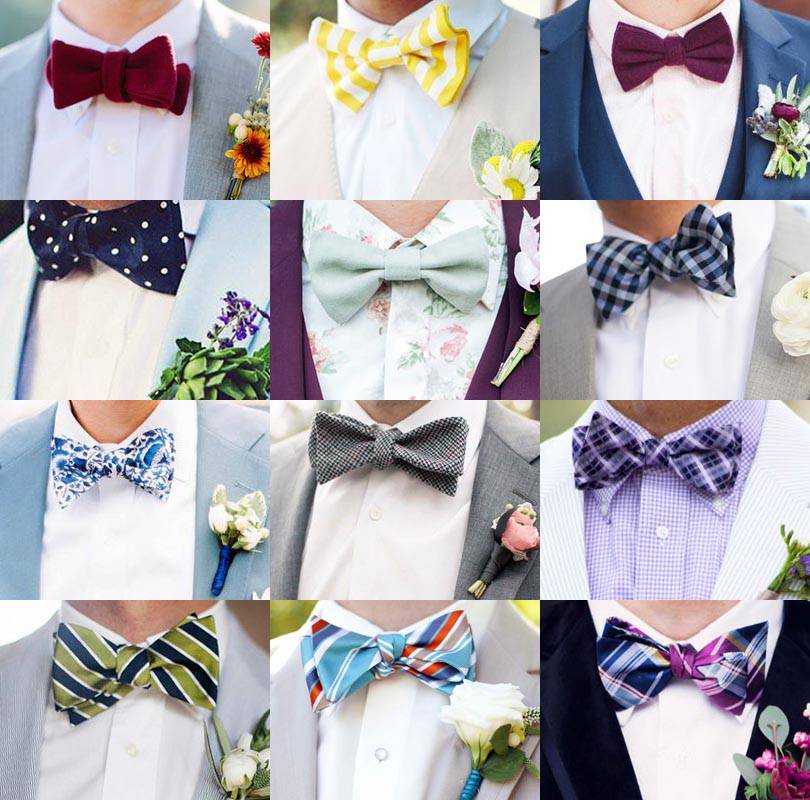 西裝與各式領結