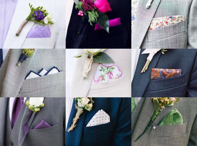 西裝各式口袋巾