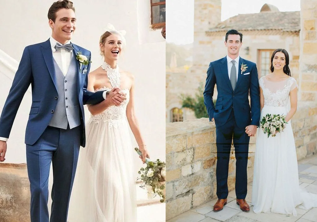 深藍色結婚西裝