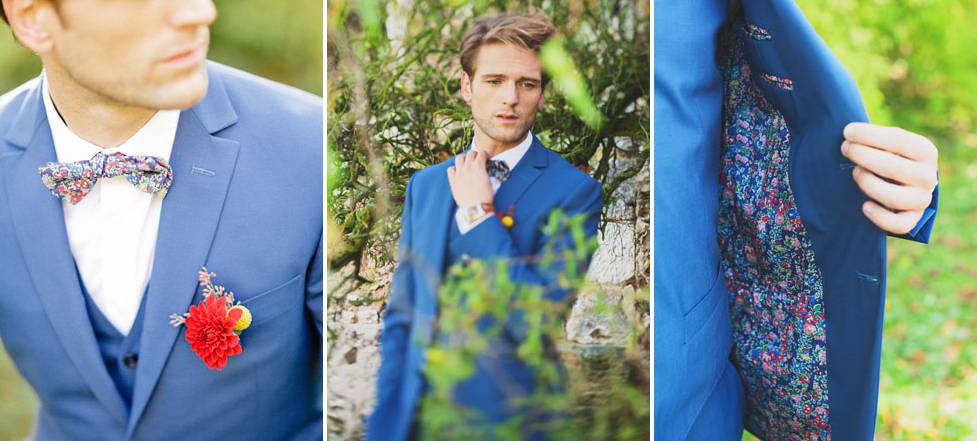 水藍色新郎西裝