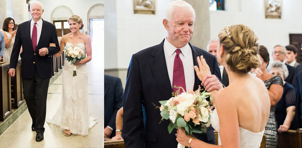 爸爸牽著新娘進場