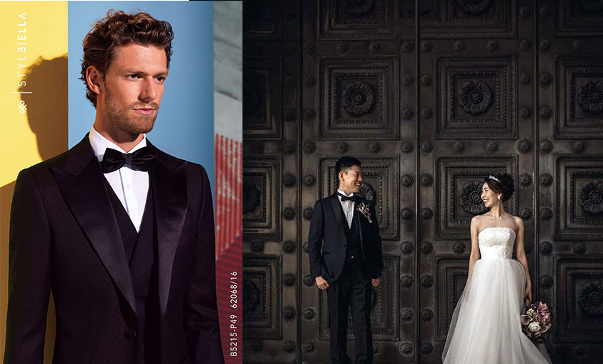 STYLBIELLA黑色緹花西裝