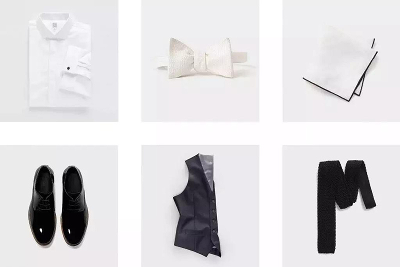暗灰色新郎結婚禮服穿搭配件介紹