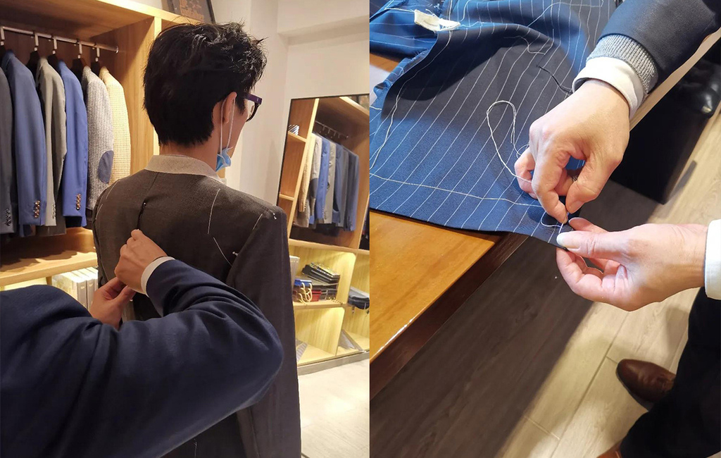 手工訂製西裝試穿