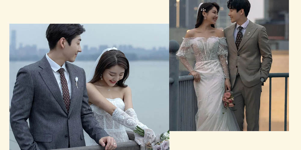 新郎與新娘在一起的畫面