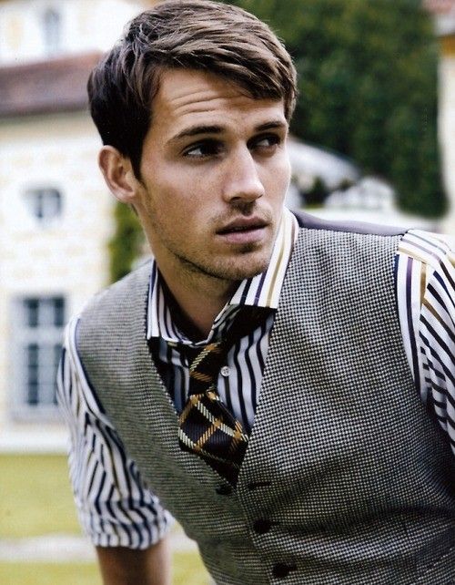 細格紋灰色西裝背心