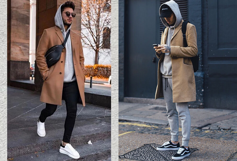 淺色內搭加上西裝大衣呈現清新氣息