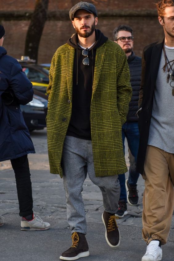 大膽嘗試新穎的帽T與大衣的穿搭化身為型男
