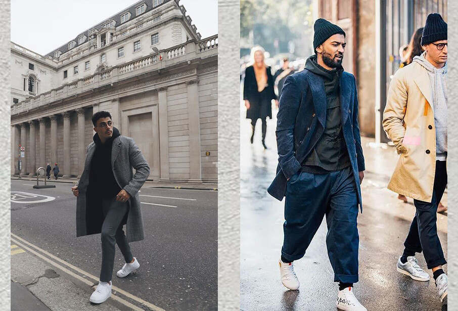 西裝大衣也可以與帽T時尚穿搭