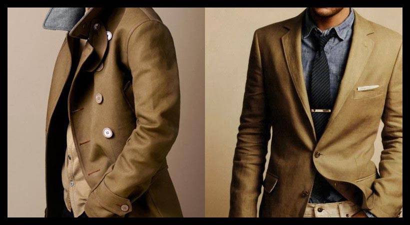 駝色風衣及西裝外套