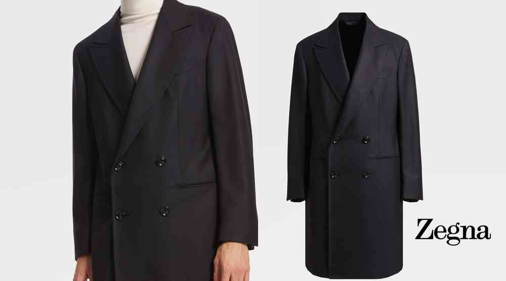 Zegan雙排扣經典款大衣