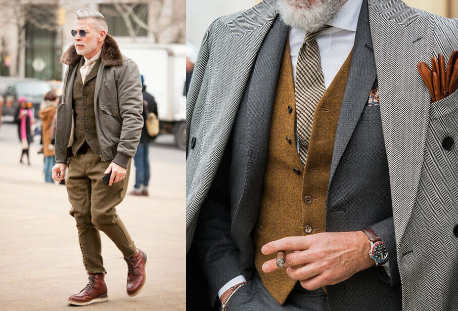 最潮大叔冬天穿搭背心三件式西裝