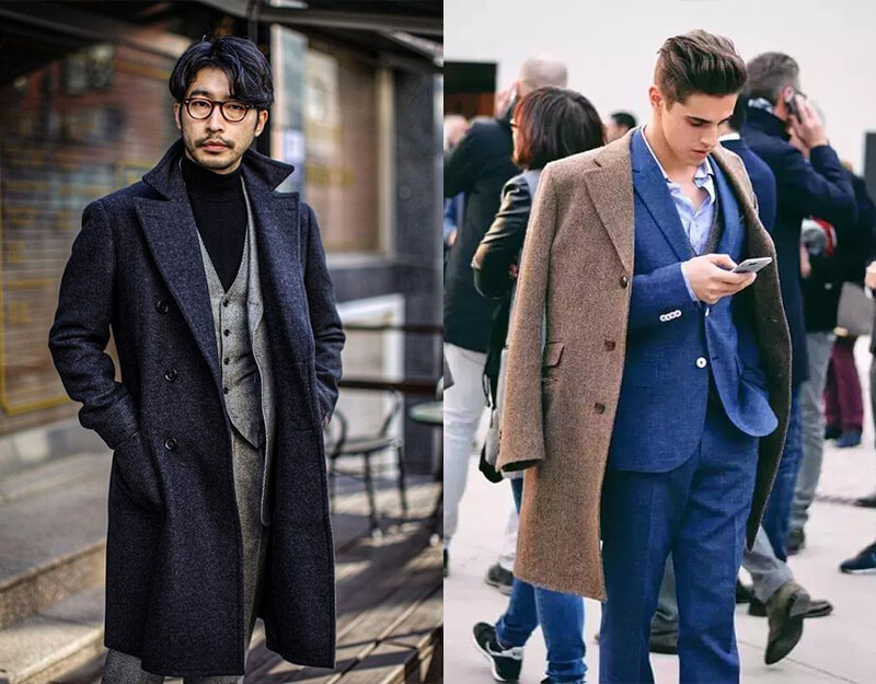 深灰色大衣及淺咖啡色大衣