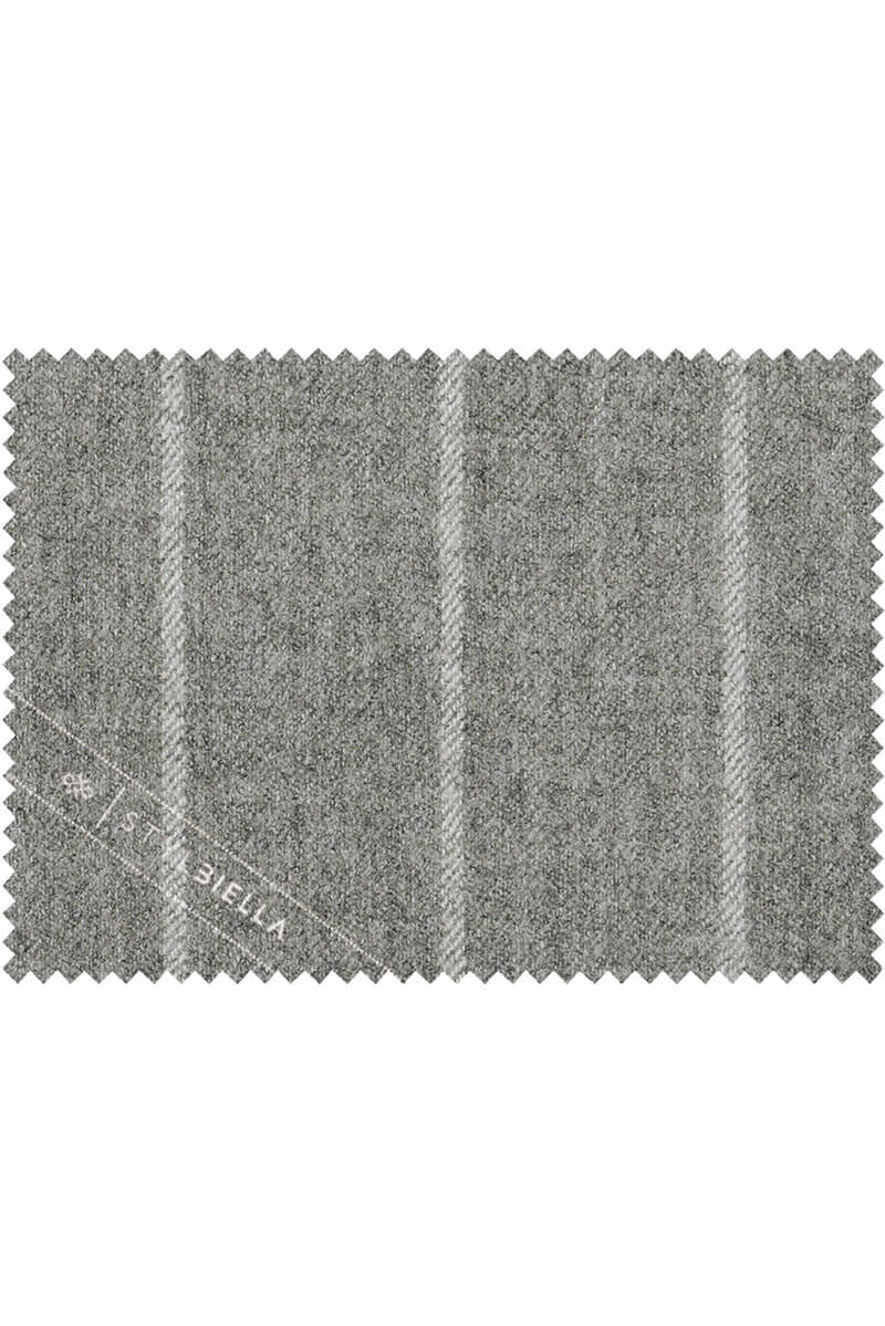 淺色系灰條紋法蘭绒西服面料