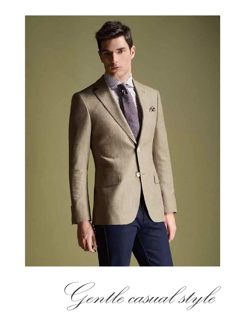 駝色法蘭絨西服