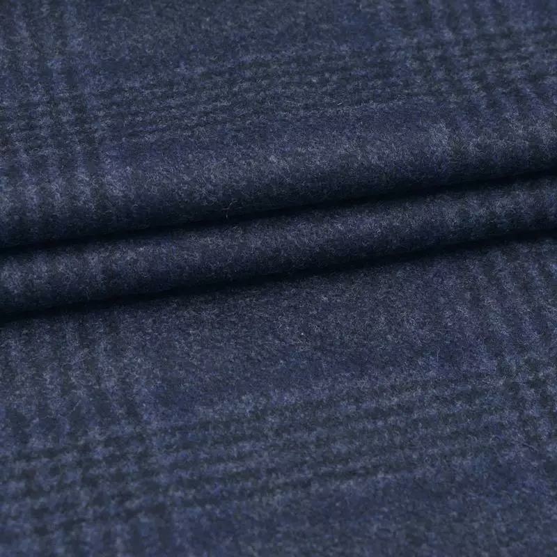 藍色格紋法蘭絨西服面料