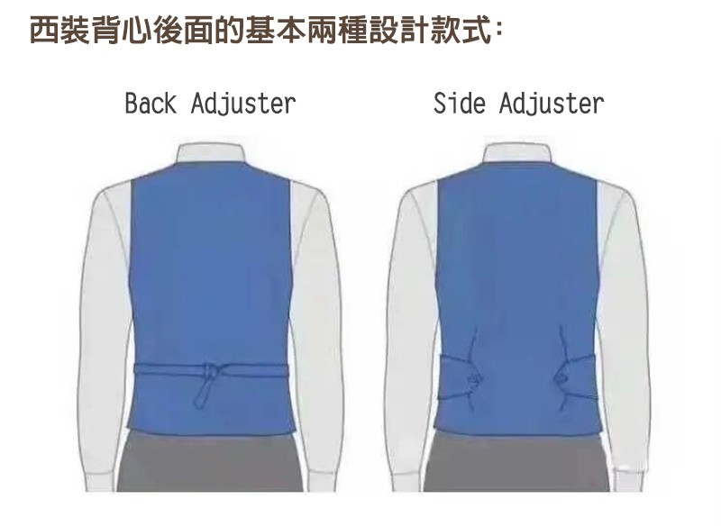 西裝背心後面的扣環