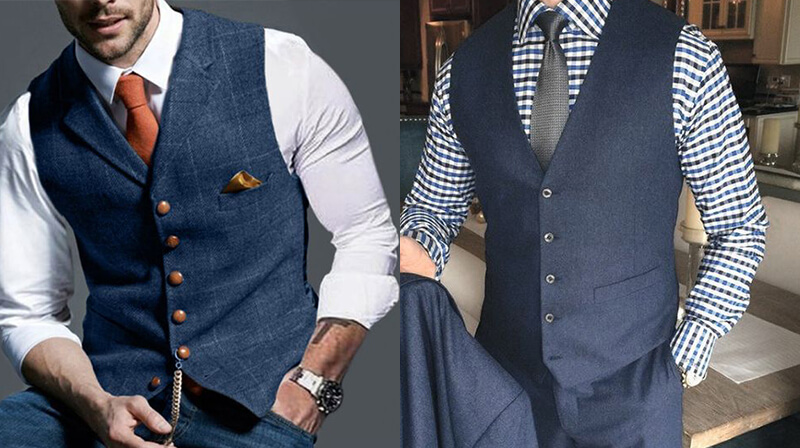 秋冬時可搭西裝背心好看又保暖