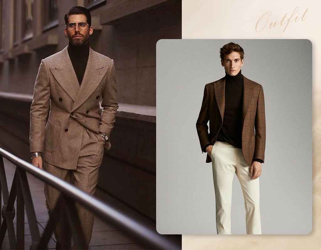 西服穿搭羊絨衫