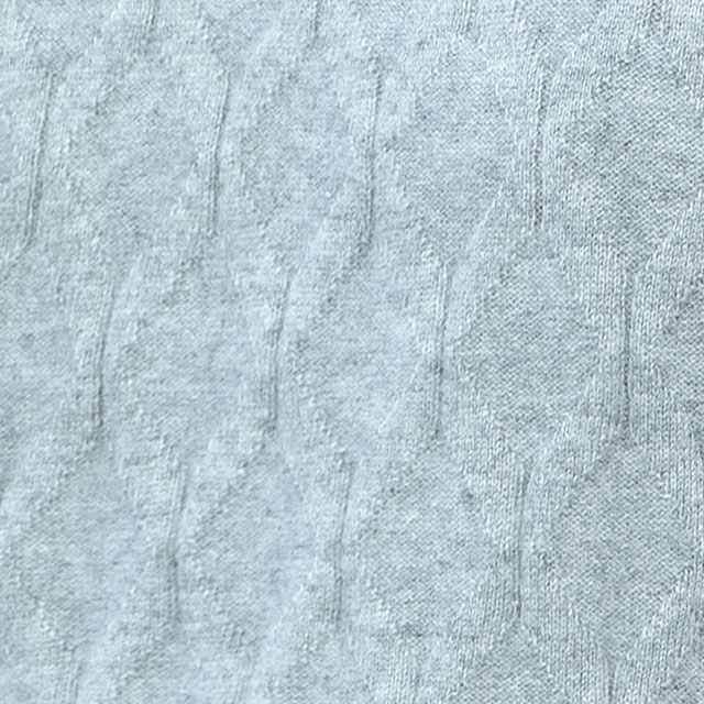 圓領cashmere面料-淺灰菱形紋