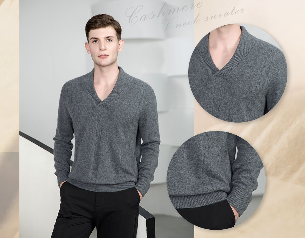 V領羊絨衫細節