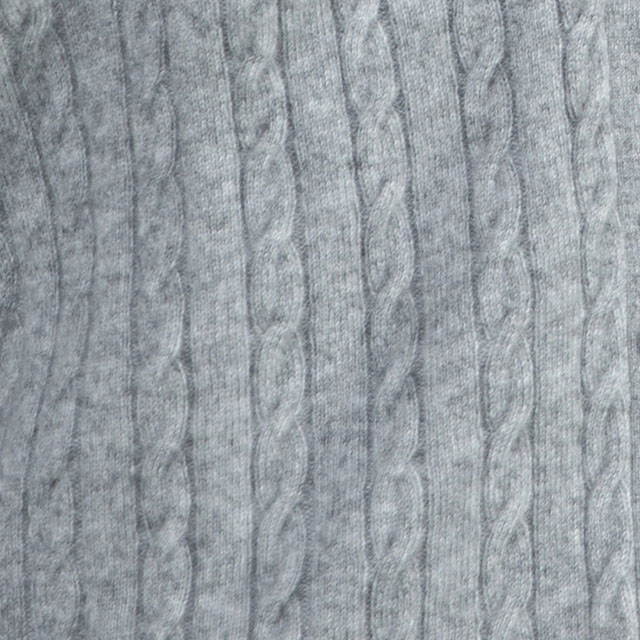 羊絨衫外套-灰色麻花紋