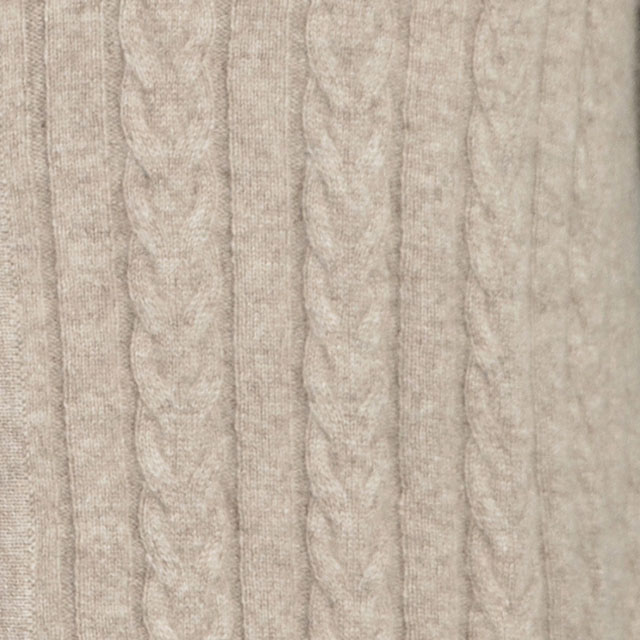 羊絨衫外套-淺黃麻花紋