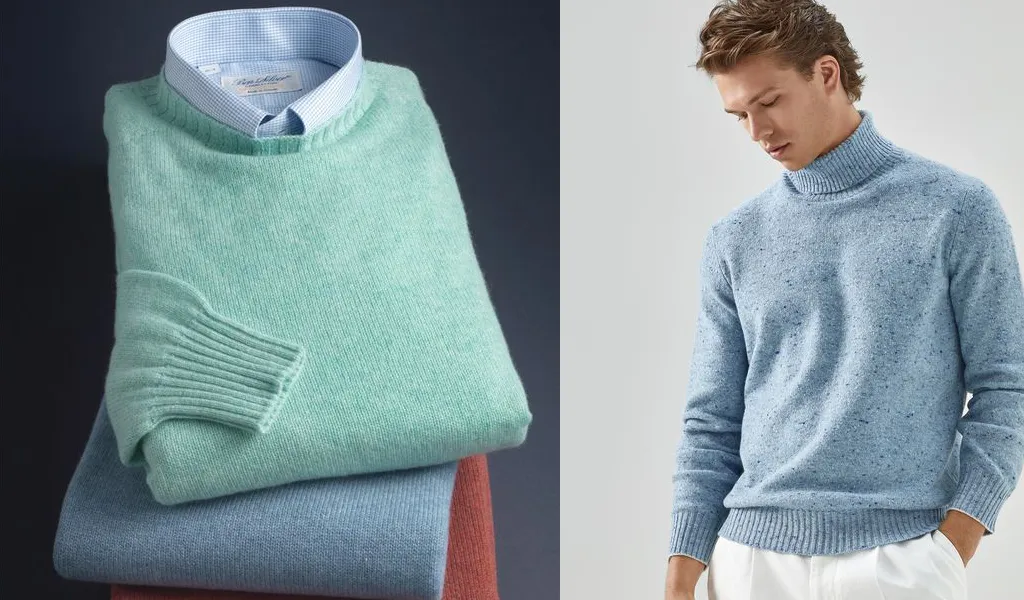 高領羊絨毛衣及圓領羊絨毛衣